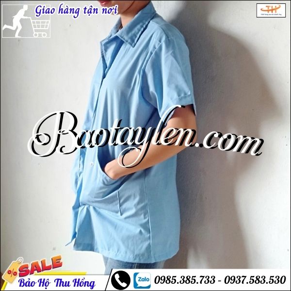 Áo dược sĩ blouse màu xanh. Áo dược sĩ blouse màu xanh.