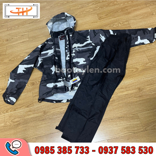 Áo mưa bộ họa tiết rằn ri dày dặn, phù hợp cho cả nam và nữ Áo mưa bộ họa tiết rằn ri dày dặn, phù hợp cho cả nam và nữ