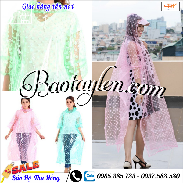 Áo mưa cánh dơi chấm bi. Áo mưa cánh dơi chấm bi.