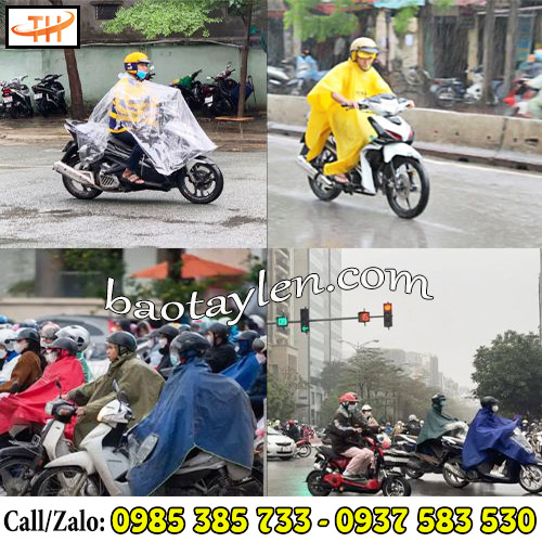 Áo mưa cánh dơi được dùng phổ biến vào những ngày mưa Áo mưa cánh dơi được dùng phổ biến vào những ngày mưa