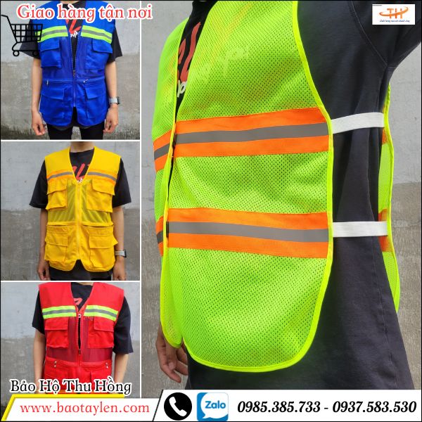 Mẫu áo phản quang 3M .  Mẫu áo phản quang 3M .