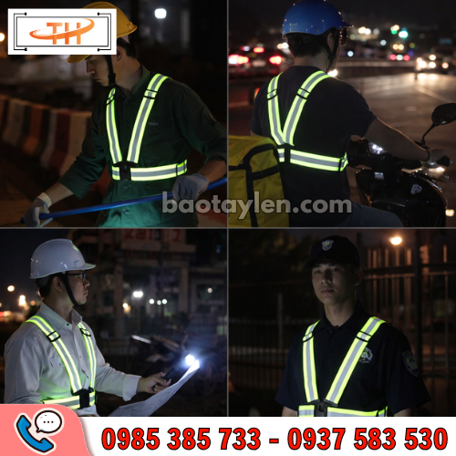 Áo phản quang dây thun ban đêm phản sáng mạnh Áo phản quang dây thun ban đêm phản sáng mạnh