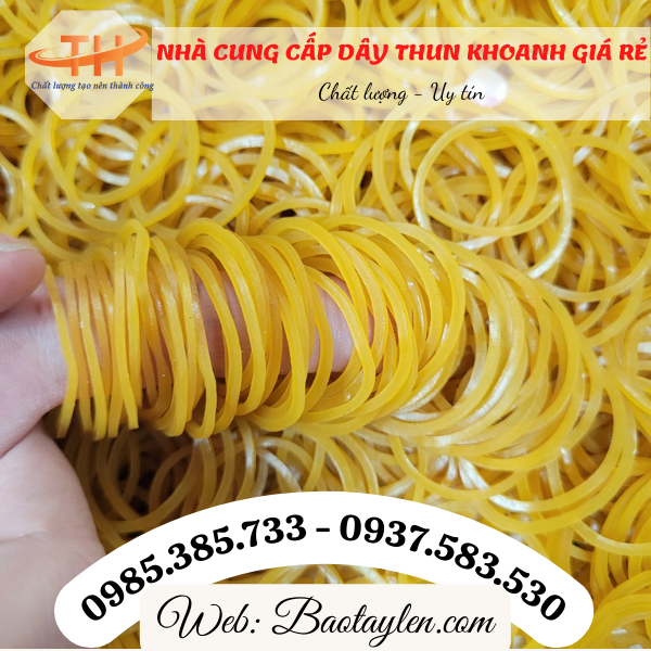 >>Dây thun khoanh màu vàng. >>Dây thun khoanh màu vàng.