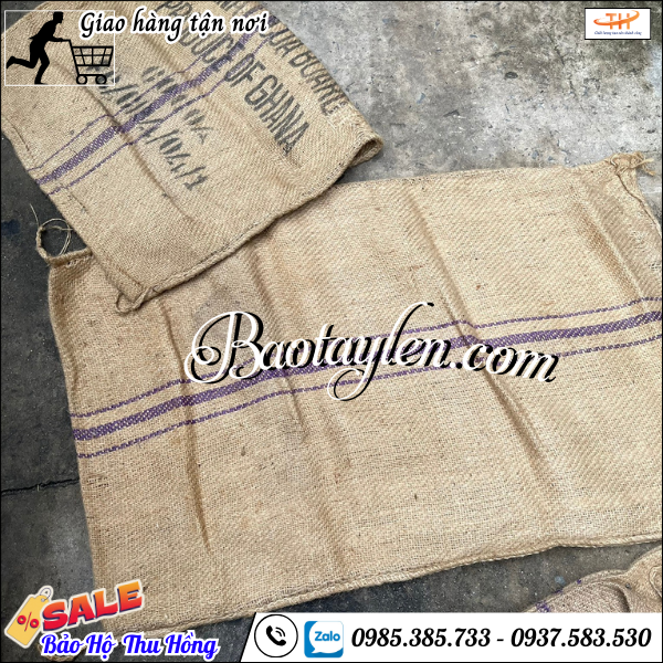 Bao bố cũ tái chế, bền đẹp. Bao bố cũ tái chế, bền đẹp.