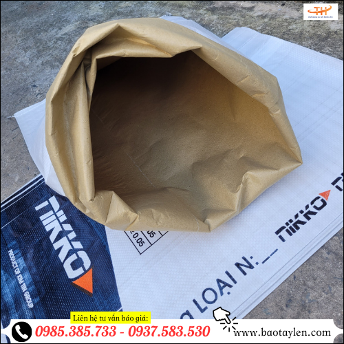 Bên trong lót giấy kraft nâu an toàn chất lượng. Bên trong lót giấy kraft nâu an toàn chất lượng.