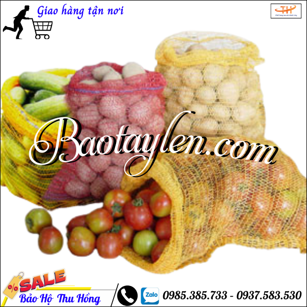 Bao lưới đựng trái cây - bao lưới đựng nông sản củ quả. Bao lưới đựng trái cây - bao lưới đựng nông sản củ quả.