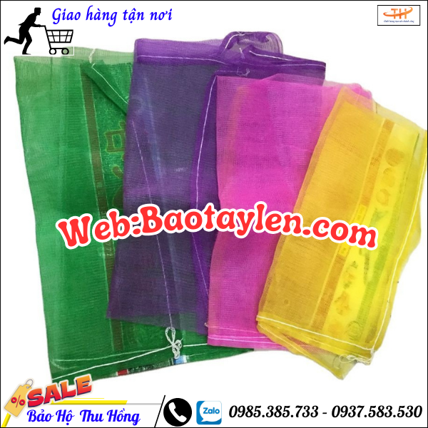 Bao tải lưới nông sản nhiều màu. Bao tải lưới nông sản nhiều màu.