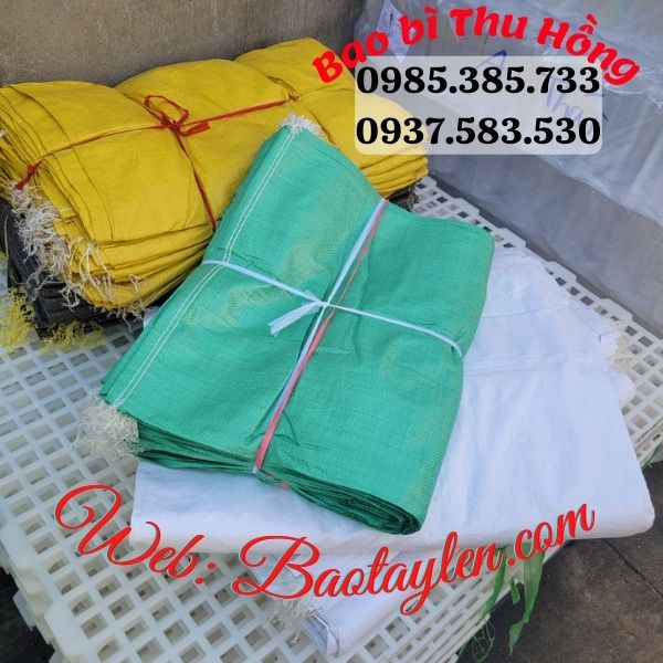 Bao tải đựng gạo lọai trơn kích thước lớn. Bao tải đựng gạo lọai trơn kích thước lớn.