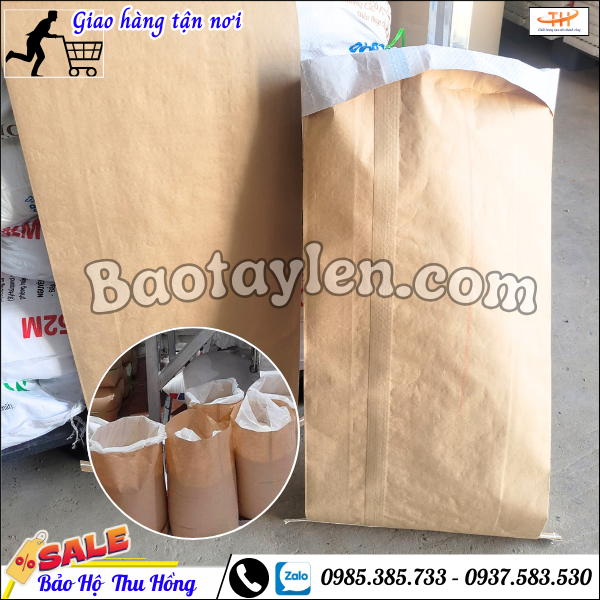 Bao tải giấy đựng đường, đựng bột giá rẻ. Bao tải giấy đựng đường, đựng bột giá rẻ.