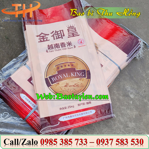 >>>Bao tải đựng gạo in logo >>>Bao tải đựng gạo in logo