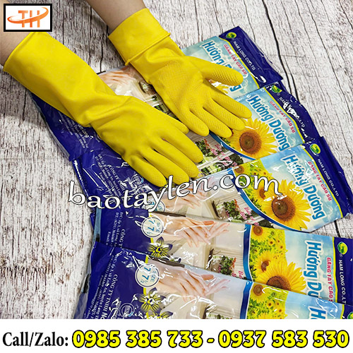 Găng tay cao su Hướng Dương bảo vệ đôi tay bạn hiệu quả Găng tay cao su Hướng Dương bảo vệ đôi tay bạn hiệu quả