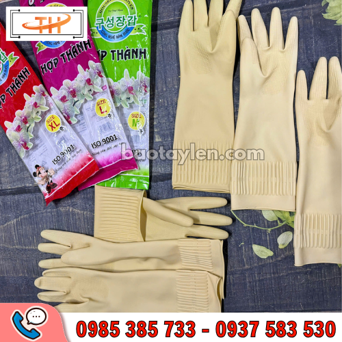 Găng tay cao su Hợp Thành đủ size Găng tay cao su Hợp Thành đủ size