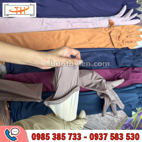 Bao tay chống nắng dài liền bàn 2 lớp Bao tay chống nắng dài liền bàn 2 lớp