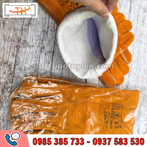 Bao tay da hàn chịu nhiệt đường may chắc chắn, dày dặn tuyệt đối Bao tay da hàn chịu nhiệt đường may chắc chắn, dày dặn tuyệt đối