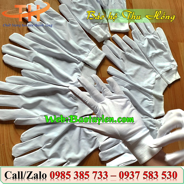 Găng tay vải thun lạnh bo cổ tay