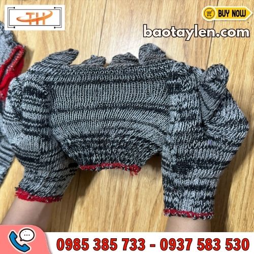 Bao tay len muối tiêu 40gr nhẹ, co giãn tốt  Bao tay len muối tiêu 40gr nhẹ, co giãn tốt