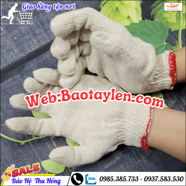 Bao tay len kem trắng 40gr phù hợp với nhiều cỡ tay Bao tay len kem trắng 40gr phù hợp với nhiều cỡ tay