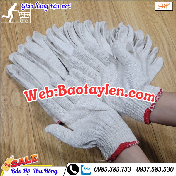 Bao tay len kem trắng 40gr không hầm bí khi đeo Bao tay len kem trắng 40gr không hầm bí khi đeo