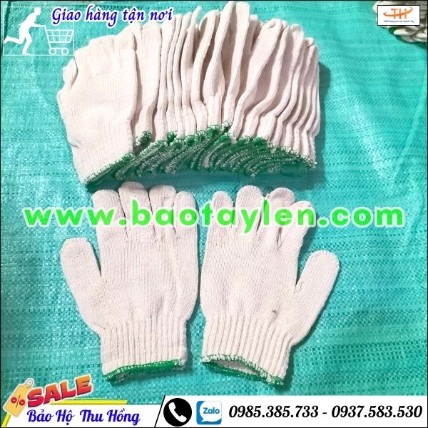 Găng tay len kem trắng 80gr Găng tay len kem trắng 80gr