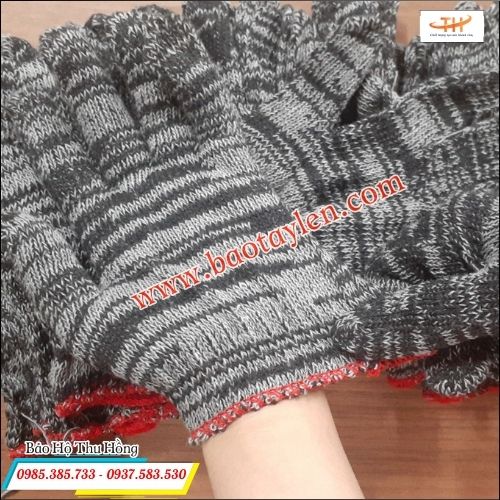 Bao tay len muối tiêu có độ co giãn cực tốt Bao tay len muối tiêu có độ co giãn cực tốt