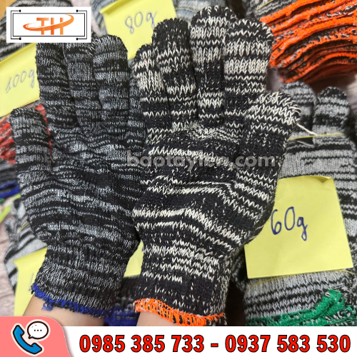 Bao tay len lao động muối tiêu phù hợp cho mọi cỡ tay Bao tay len lao động muối tiêu phù hợp cho mọi cỡ tay