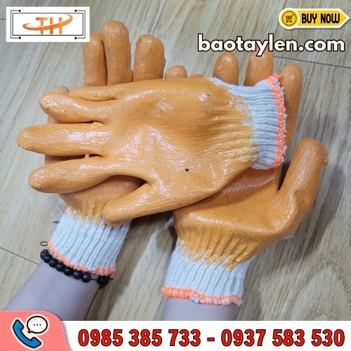 Bao tay nhúng nhựa loại 80g Bao tay nhúng nhựa loại 80g