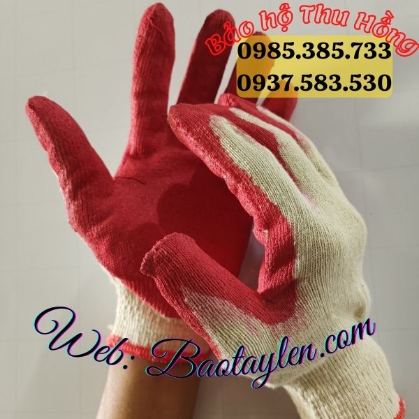 >>Găng tay bảo hộ nhúng nhựa màu đỏ. >>Găng tay bảo hộ nhúng nhựa màu đỏ.