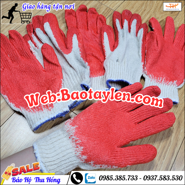 Găng tay bảo hooh lao động len nhúng nhựa 60gram. Găng tay bảo hooh lao động len nhúng nhựa 60gram.
