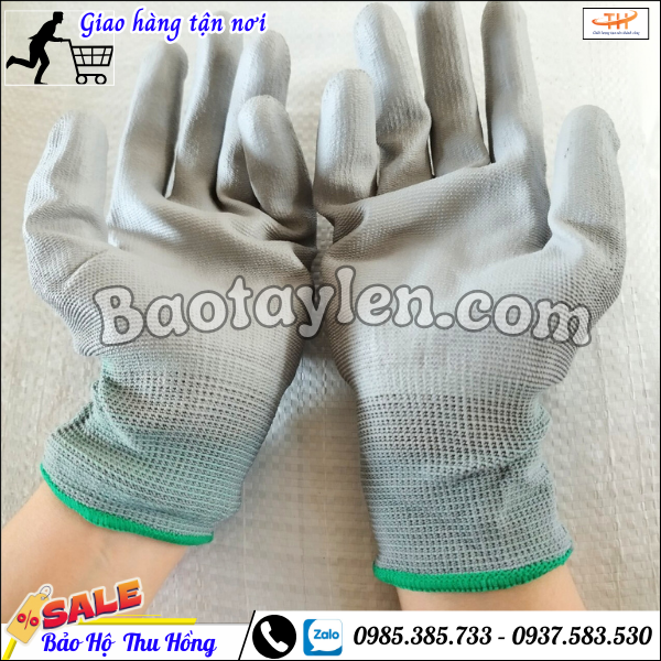 Bao tay bảo hộ chống tĩnh điện phủ pu lòng. Bao tay bảo hộ chống tĩnh điện phủ pu lòng.