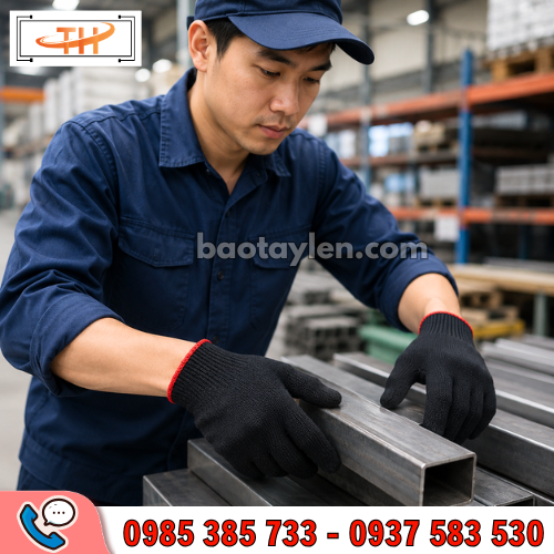 Găng tay poly đen 50gam bảo vệ tay cho người lao động Găng tay poly đen 50gam bảo vệ tay cho người lao động