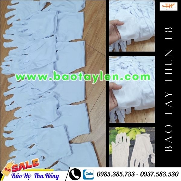 Bao tay vải thun T8 mỏng nhẹ, dễ đeo Bao tay vải thun T8 mỏng nhẹ, dễ đeo