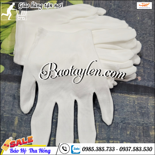 Găng tay thun trắng L+2 giá rẻ độ bền cao. Găng tay thun trắng L+2 giá rẻ độ bền cao.