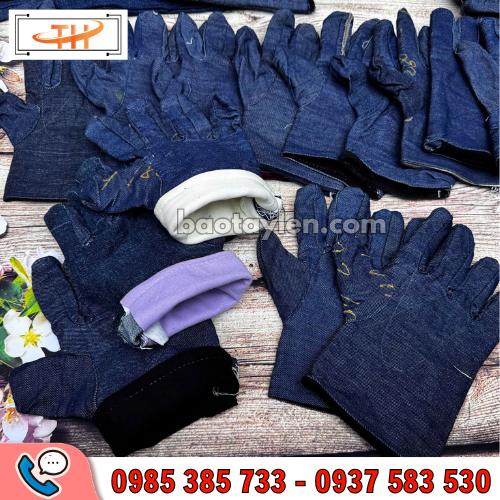 Găng tay vải jean hai lớp hàng có sẵn tại Thu Hồng Găng tay vải jean hai lớp hàng có sẵn tại Thu Hồng