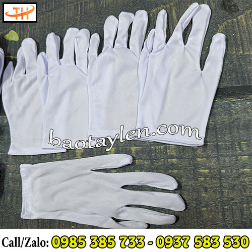 Bao tay vải thun trắng T9 sẵn sỉ rẻ Bao tay vải thun trắng T9 sẵn sỉ rẻ