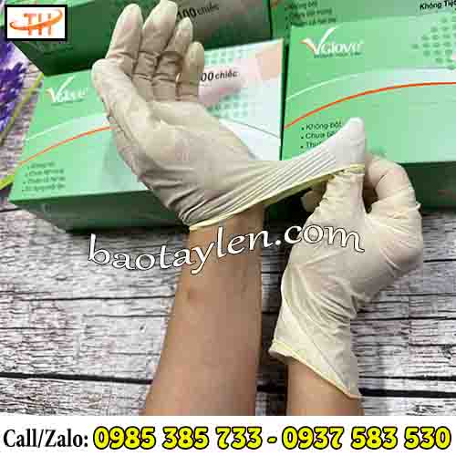 Găng tay y tế vglove không bột đủ size, dễ đeo, dễ tháo Găng tay y tế vglove không bột đủ size, dễ đeo, dễ tháo