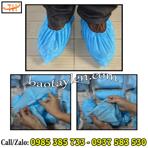 Bao trùm giày y tế vải không dệt sử dụng tiện lợi, an toàn Bao trùm giày y tế vải không dệt sử dụng tiện lợi, an toàn