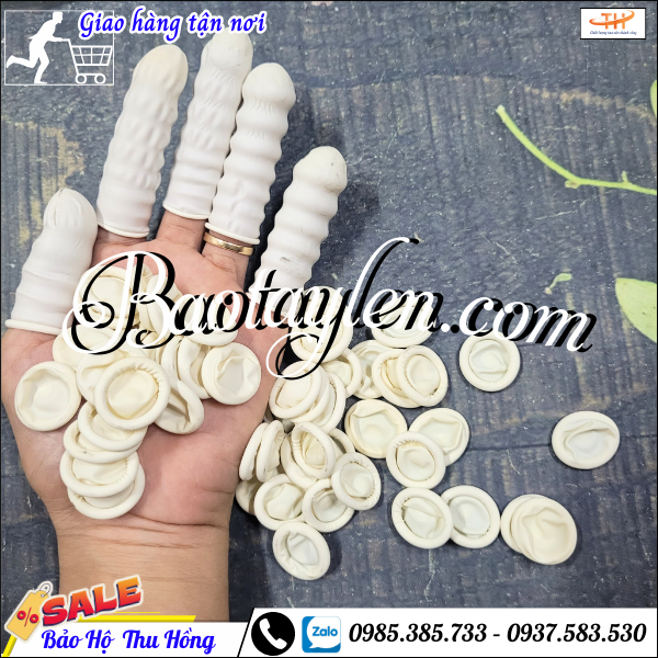 Găng tay xỏ ngón cao su. Găng tay xỏ ngón cao su.