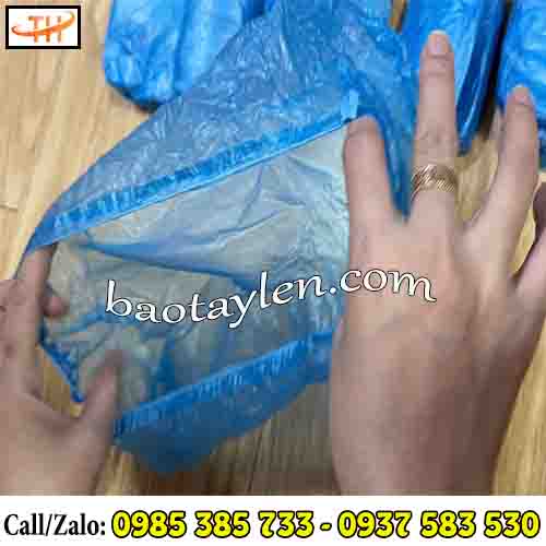 Bọc giày nilon thiết kế bo chun tiện lợi Bọc giày nilon thiết kế bo chun tiện lợi