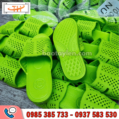 dép nhựa tổ ong màu xanh dạ quang dép nhựa tổ ong màu xanh dạ quang