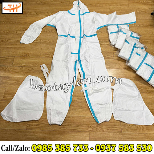 Quần áo bảo hộ y tế dùng một lần vải không dệt siêu nhẹ Quần áo bảo hộ y tế dùng một lần vải không dệt siêu nhẹ