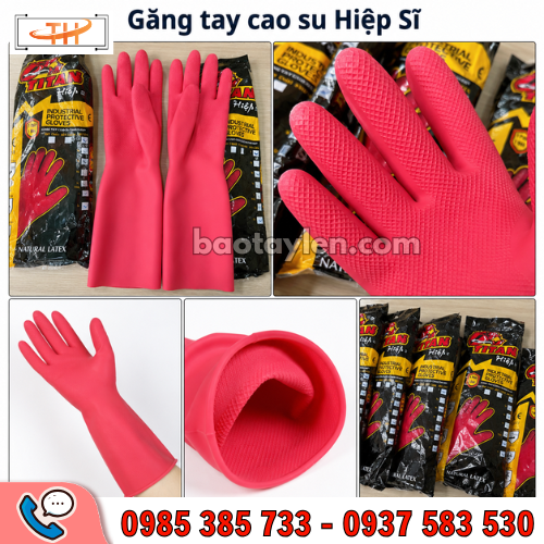 Cận chất găng tay cao su Hiệp Sĩ Cận chất găng tay cao su Hiệp Sĩ