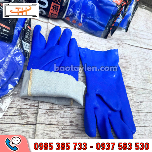 Găng tay chống dầu dày dặn, dễ đeo dễ tháo Găng tay chống dầu dày dặn, dễ đeo dễ tháo