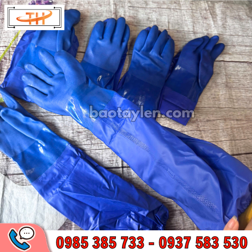 Găng tay chống hóa chất loại dài dày dặn, hàng chuẩn tại Thu Hồng Găng tay chống hóa chất loại dài dày dặn, hàng chuẩn tại Thu Hồng