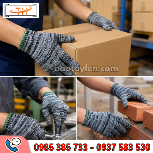 Găng tay len muối tiêu 90g bảo vệ đôi tay hiệu quả khi làm việc Găng tay len muối tiêu 90g bảo vệ đôi tay hiệu quả khi làm việc