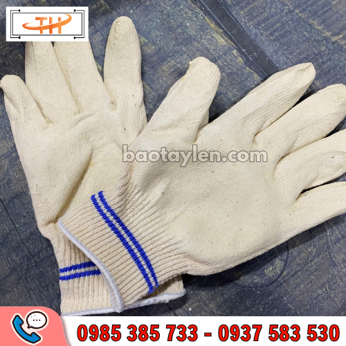 Găng tay len nhúng nhựa trắng Găng tay len nhúng nhựa trắng