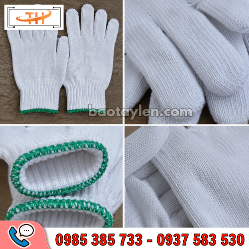 Găng tay len trắng kem 80g dày dặn Găng tay len trắng kem 80g dày dặn