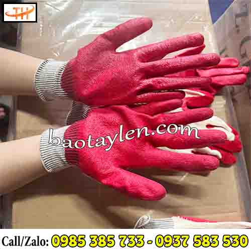bao tay nhúng nhựa đỏ 40g bao tay nhúng nhựa đỏ 40g