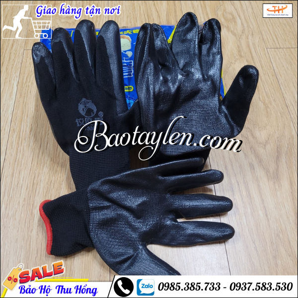 Găng tay bảo hộ sơn đen chất lượng cao. Găng tay bảo hộ sơn đen chất lượng cao.