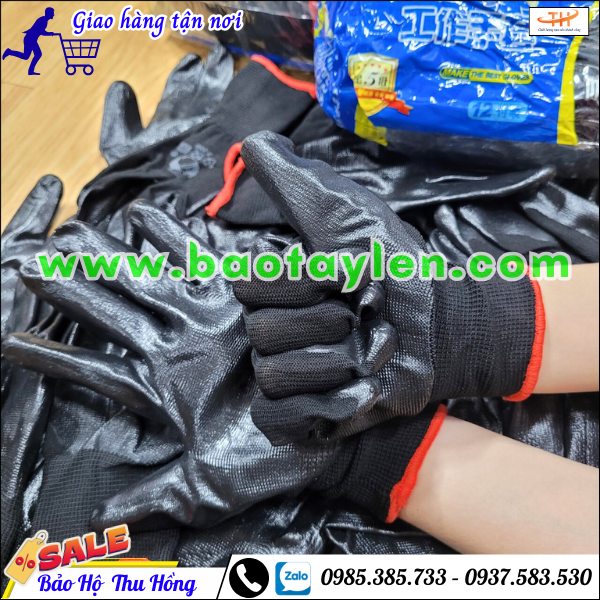 Bao tay trắng phủ sơn đen Bao tay trắng phủ sơn đen