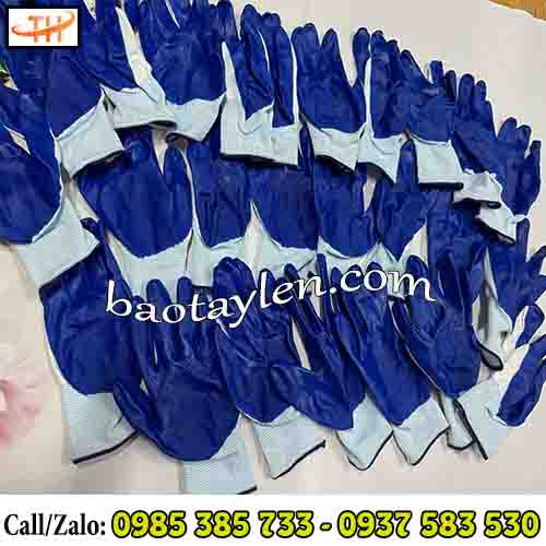 Găng tay phủ sơn xanh sẵn sỉ rẻ Găng tay phủ sơn xanh sẵn sỉ rẻ
